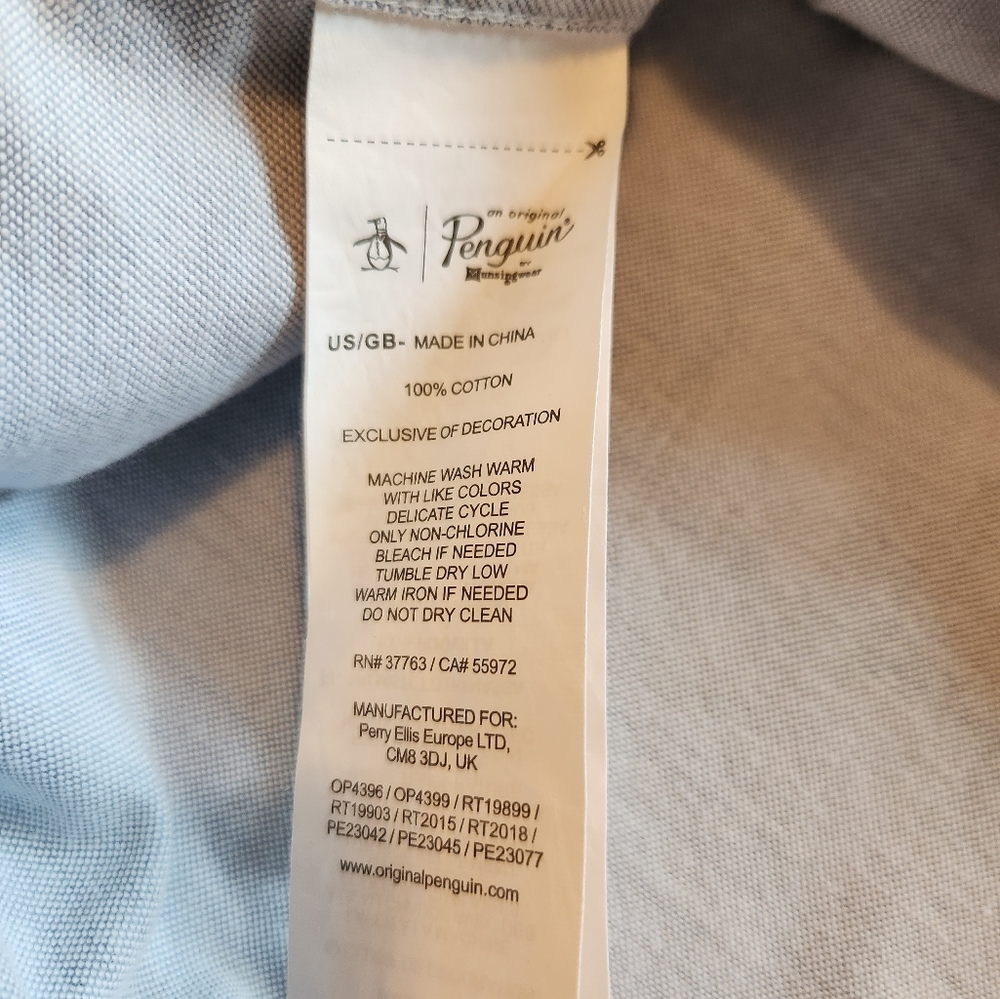 Original Penguin Heritage Slim Fit Stretch NYC Skyline Shirt M - Picture 7 of 11